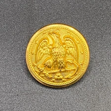 Navy Gold Tone Eagle with Anchor Waterbury Button Conn. Replacement Button (a6)