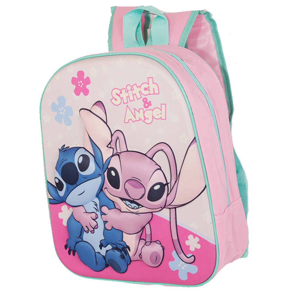 Stitch & Angel 3D EVA Backpack Rucksack School Bag  Pink Girls Lilo Disney