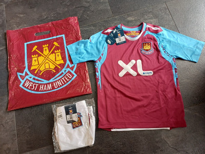 West Ham United Heimtrikot & Shorts - 2007/08 - Kinder ''SB'' 3-5 - Brandneu