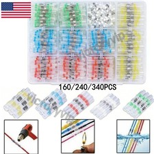 160/340PCS Waterproof Solder Stick Seal Sleeve Heat Shrink Butt Wire Connectors
