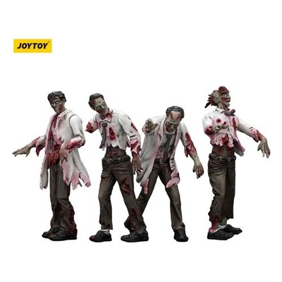 GW04c7 Zombie Dark Source Actionfiguren 4er-Pack Scientists (Male) 8 cm Neu
