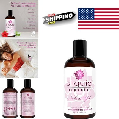 Organic Water Based Lube Aloe Vera Infused Natural Gel for Couples 85 Ounce
