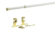 Kenney KN392/1 White Wall Mount 7/16 Dia. in. Round Sash Rod 48 x 84 L in.