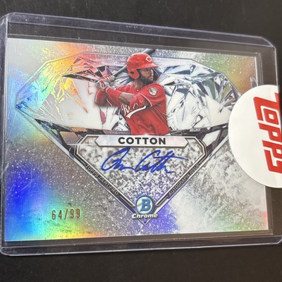 #ad 2020 Bowman Draft Applied Pressure Autographs Quin Cotton # 64 99 RARE $1.49