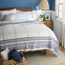 Full/Queen  Yarn Dyed Plaid Cotton Blanket Iv...
