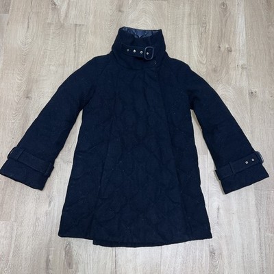 Moncler Mulhouse Damen Jacke schwarz 100% Wolle und Daunen Größe 1