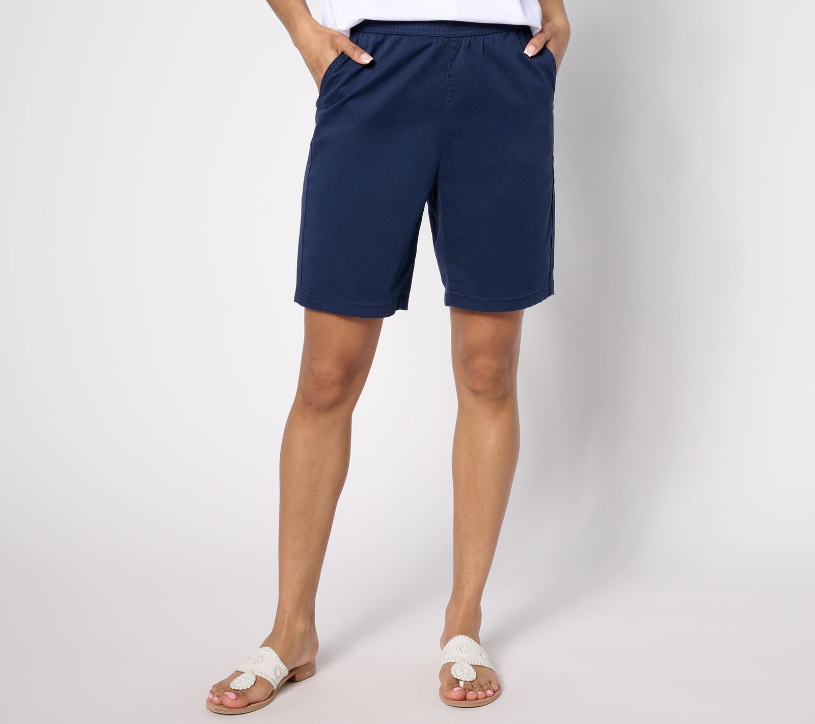 Denim & Co. Women's Petite Pants PM EasyWear Twill Relaxed Berry Chevron A575665