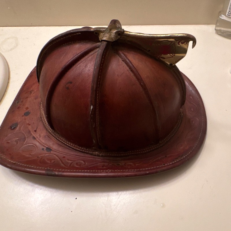 Cairns & Brother Leather Firefighter Helmet Firefighting & Rescue Brown 6 3/4