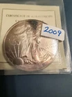 2009 Uncirculated American Silver Eagle US Mint Issue 1oz Pure Silver # 00456