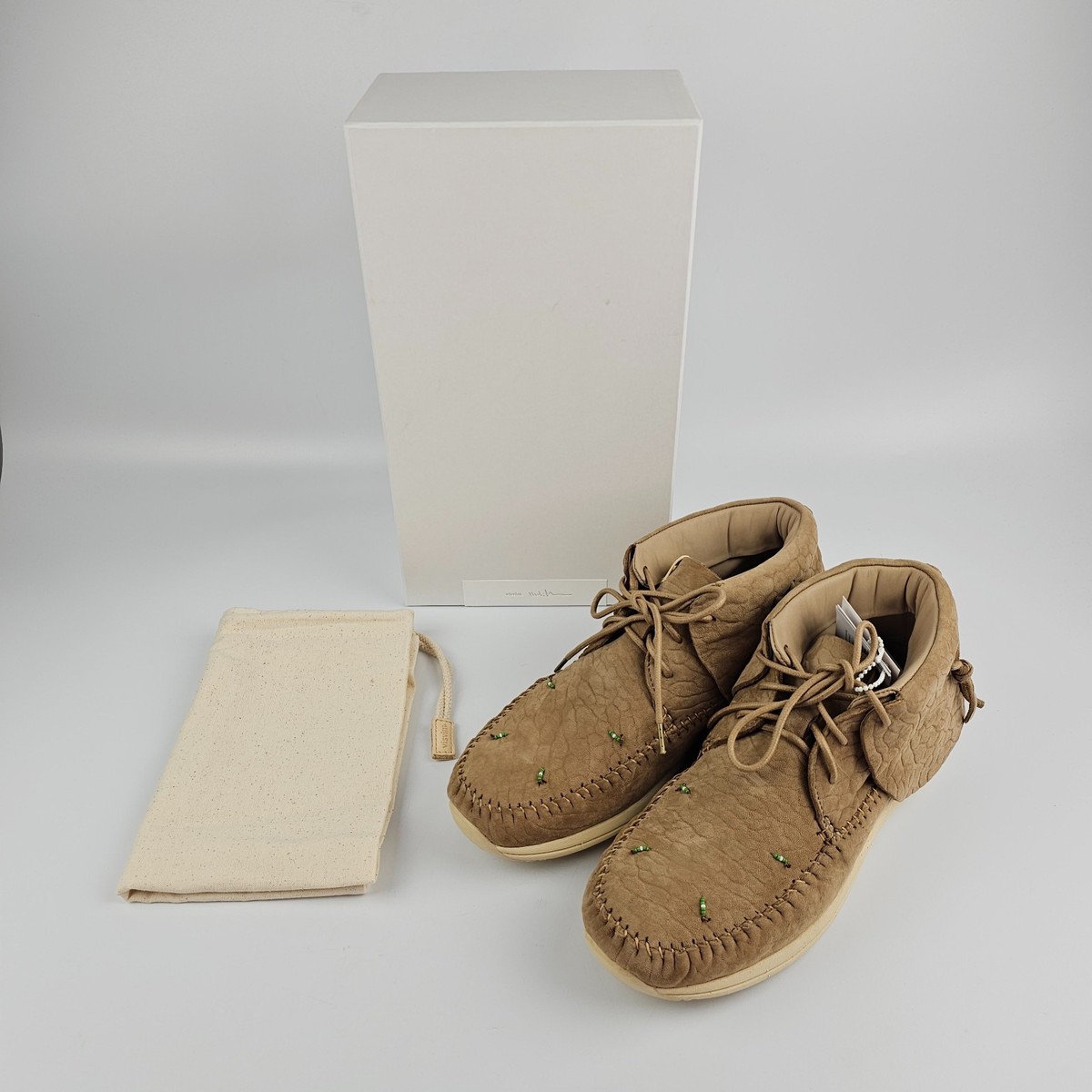 VISVIM FBT LHAMO Folk Sand Leather Lace Up Boots New & Authentic