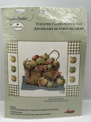 Lanarte Basket Of Apples Counted Cross Stitch Kit Marjolein Bastin by Hallmark