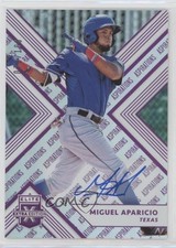 2018 Panini Elite Extra Edition Aspirations Purple /100 Miguel Aparicio Auto 8c4