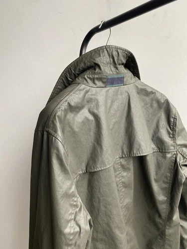 Camplin Yarmony Waxed Peacoat Mens EU 54/XL Olive Green Cotton Blend Padded Coat image 9