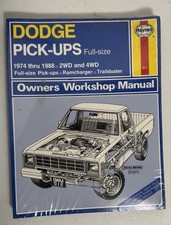 Haynes 912 Dodge Pickups 1974-1988 Ramcharger Trailduster 2wd 4wd Manual Nos