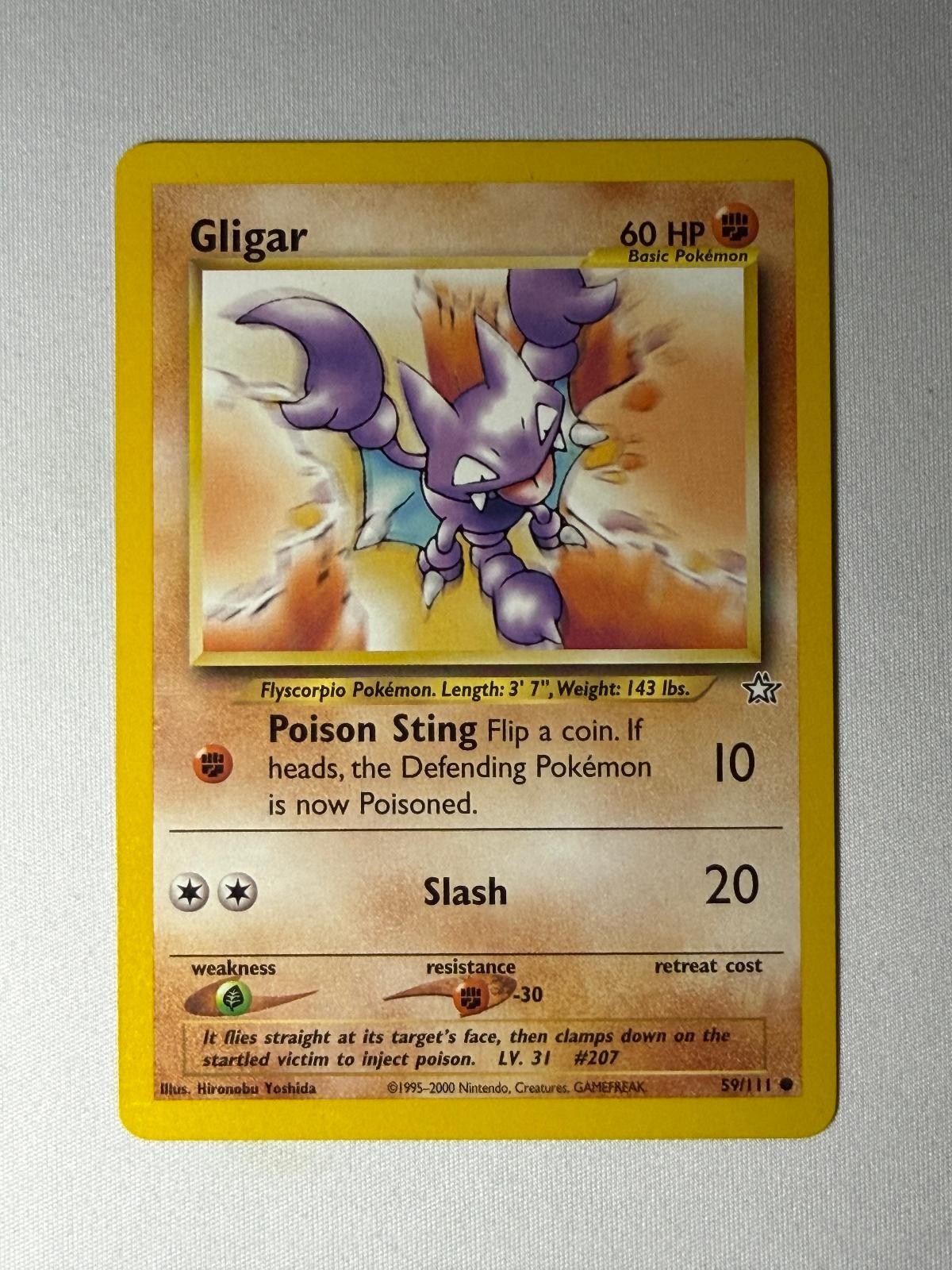 GLIGAR 59/111 C NEO GENESIS POKEMON UNLIMITED LP GLIGAR