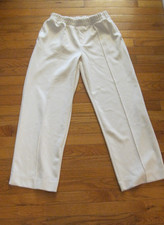A NEW DAY Pull On Wide Leg Pants Ivory Elastic Waist Flat Front Size M