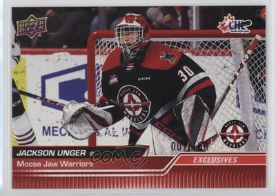 2023-24 Upper Deck CHL Exclusives 7/100 Jackson Unger #256 14w0