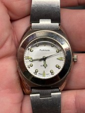 Vtg RUMOURS Glow in the Dark WHITE DIAL Quartz Watch Unisex Adult WORKS