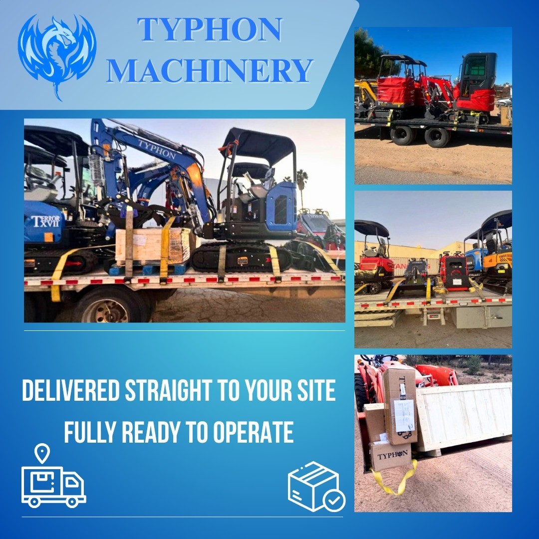 3040lbs TYPHON STOMP X1300 25HP Kubota D1105 EPA Diesel Mini Skid Steer Loader