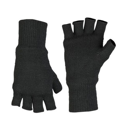 Mil-Tec Fingerlose Handschuhe Thinsulate Futter Warm Schwarz