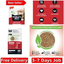 Multiple Cat Unscented, 15-Pounds - Natural Ingredients, Quick Clumping, Flus...