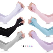 Your Arms and Look Cool with Women's Ice Silk Sun Sleeves for Sports