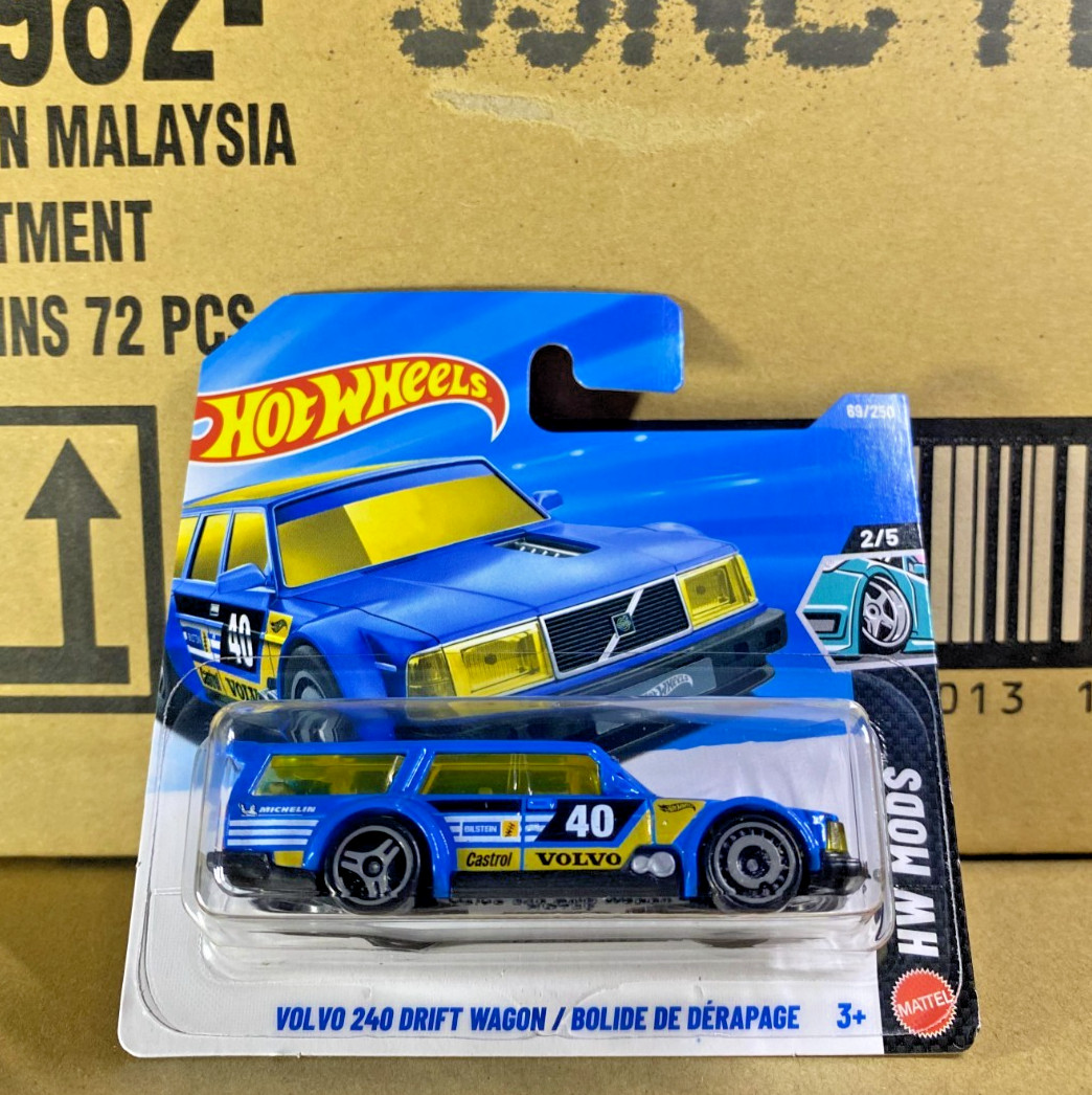2026 Hot Wheels Mainline Short Card Case C Volvo 240 Drift Wagon Series HW Mods