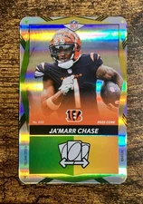 Jamar Chase 2025 UNO Elite CORE Dual Color Foil Green/Yellow SSP #033