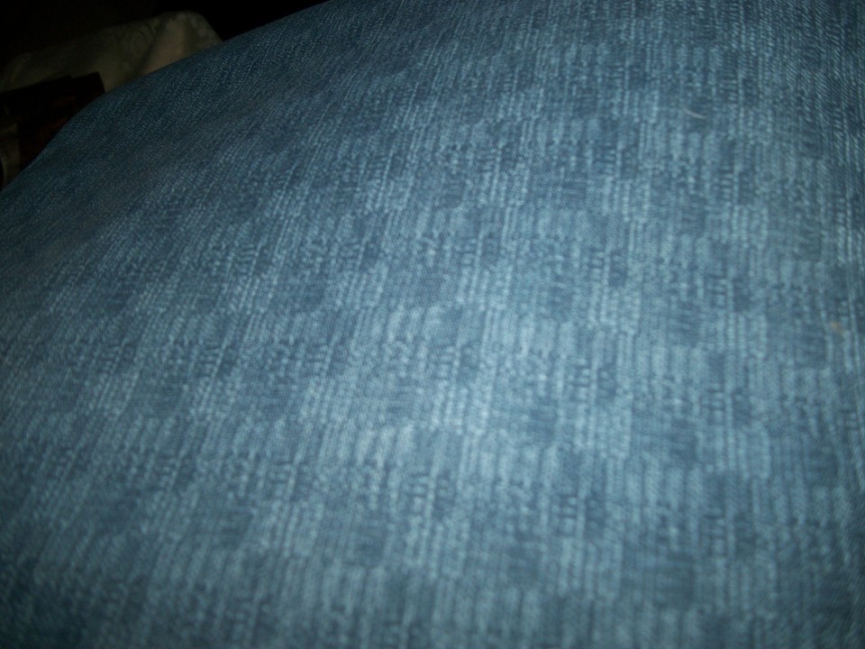 Blue Pattern Cotton Fabric. 2 Yards & 24