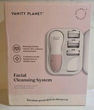 Vanity Planet Facial Cleansing System Rotating Face Brush w/ 3 Brush Heads Pink