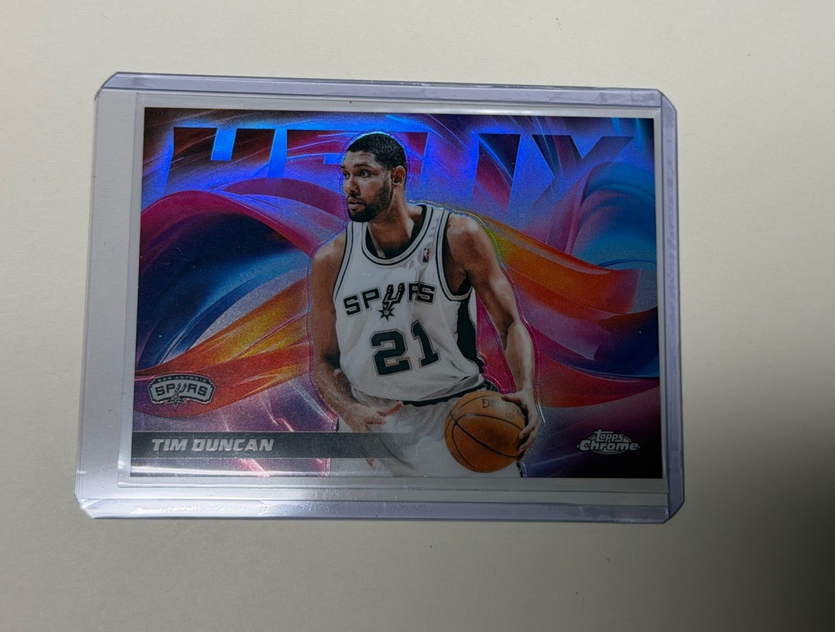 Topps chrome 2026 Tim Duncan helix