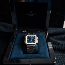 2024 Patek Philippe Cubitus 5821/1AR-001 Stainless Steel Rose Gold Blue Dial 9