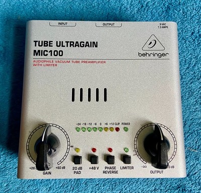 Behringer Tube Ultragain MIC100 Valve Mic Preamp 48V - Boxed & Fully Working