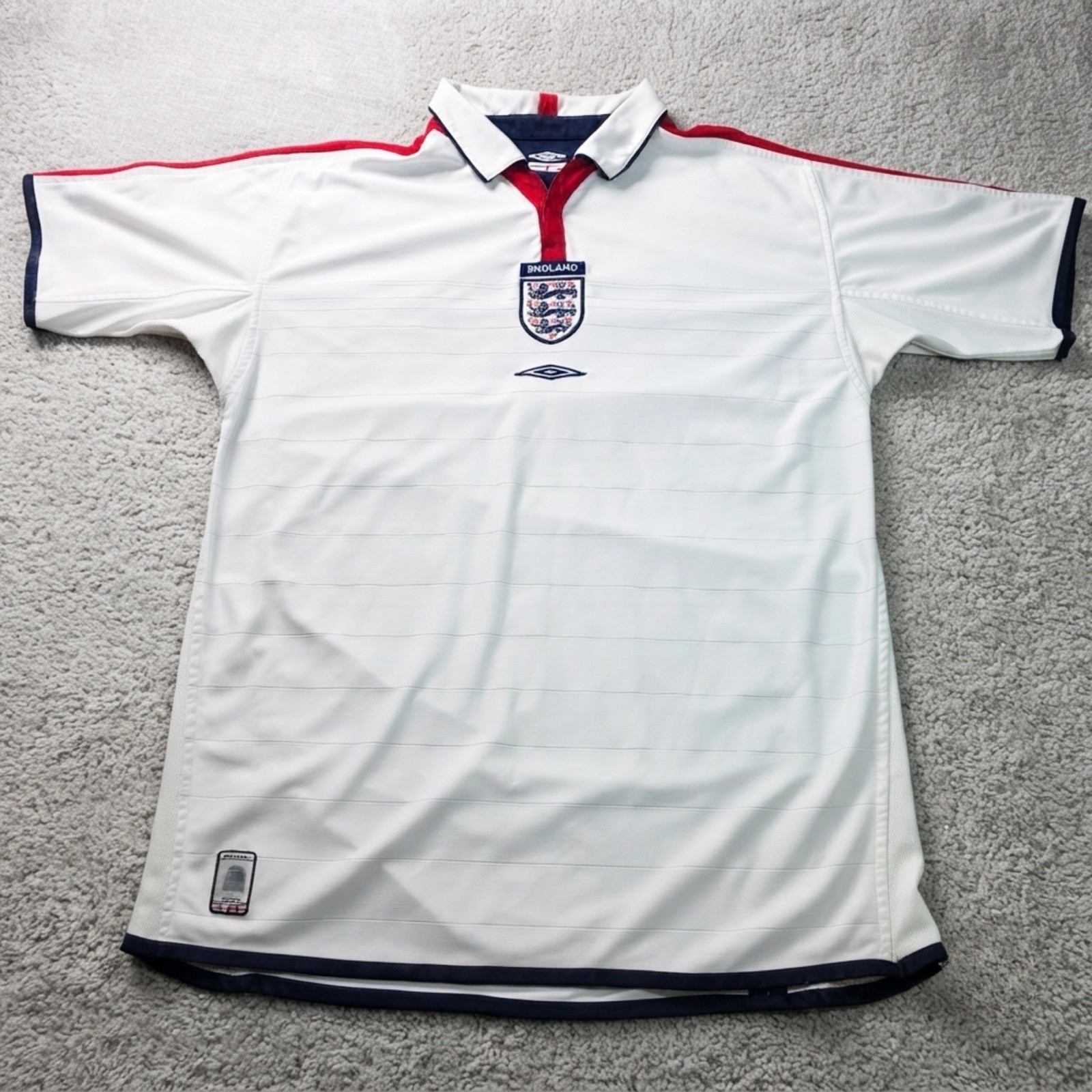 Vintage England National Team 2003 2005 Home Football Shirt Kit Umbro Large