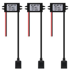 3 PCS 12V DC To 5V 3A USB Female Converter Adapter Buck Module Regulator