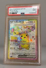 Pikachu EX 2024 Pokemon Surging Sparks EN Ultra Rare #219/191 PSA 9 MINT