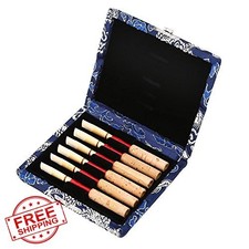 Tbest Blue Oboe Case Silk Cloth Wood