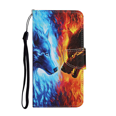 Wolf Flip Phone Case For iPhone 13 Samsung OPPO Huawei Honor Xiaomi Redmi Vivo