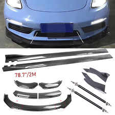 For Porsche Cayman Carbon Fiber Front Bumper Rear Splitter Spoiler Side Skirt