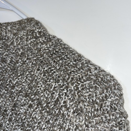 Banana Republic Men’s Fisherman Sweater Wool Blend L Large Marled Brown Heavy - Picture 6 of 7