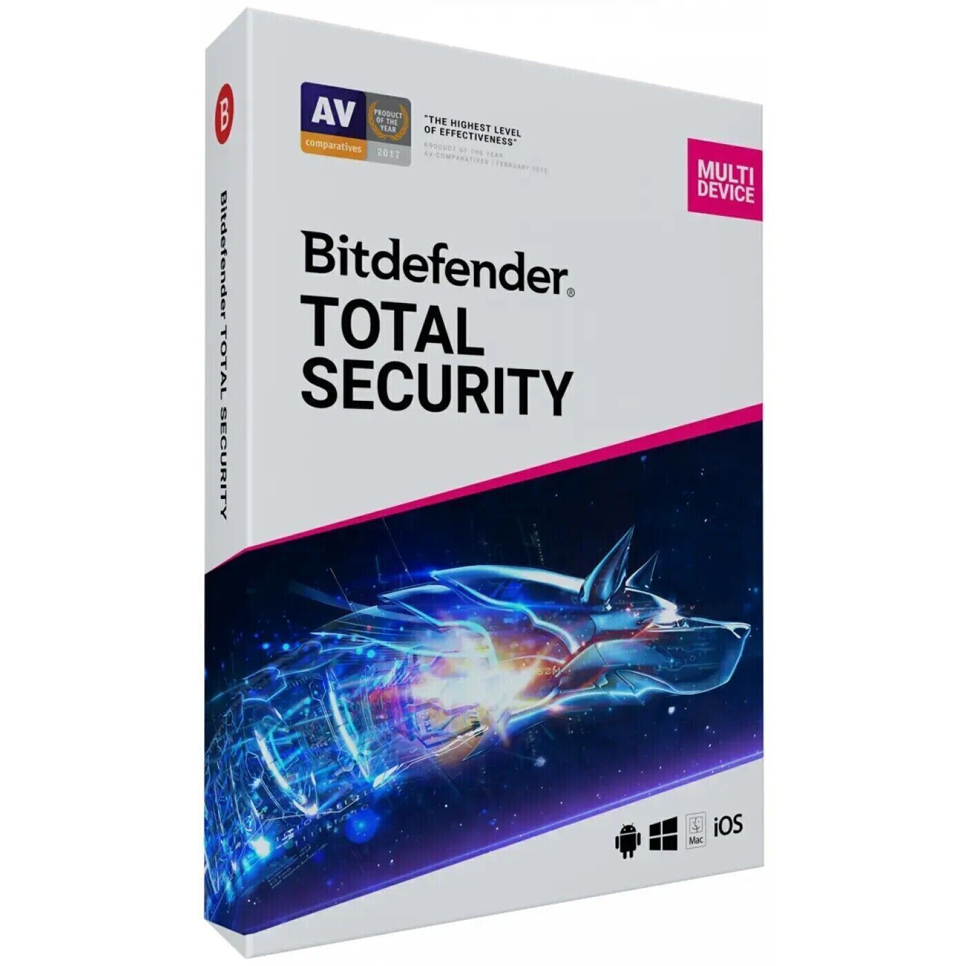 Bitdefender Total Security 2024 - 1 Windows Device 3 Years Genuine + Daily VPN