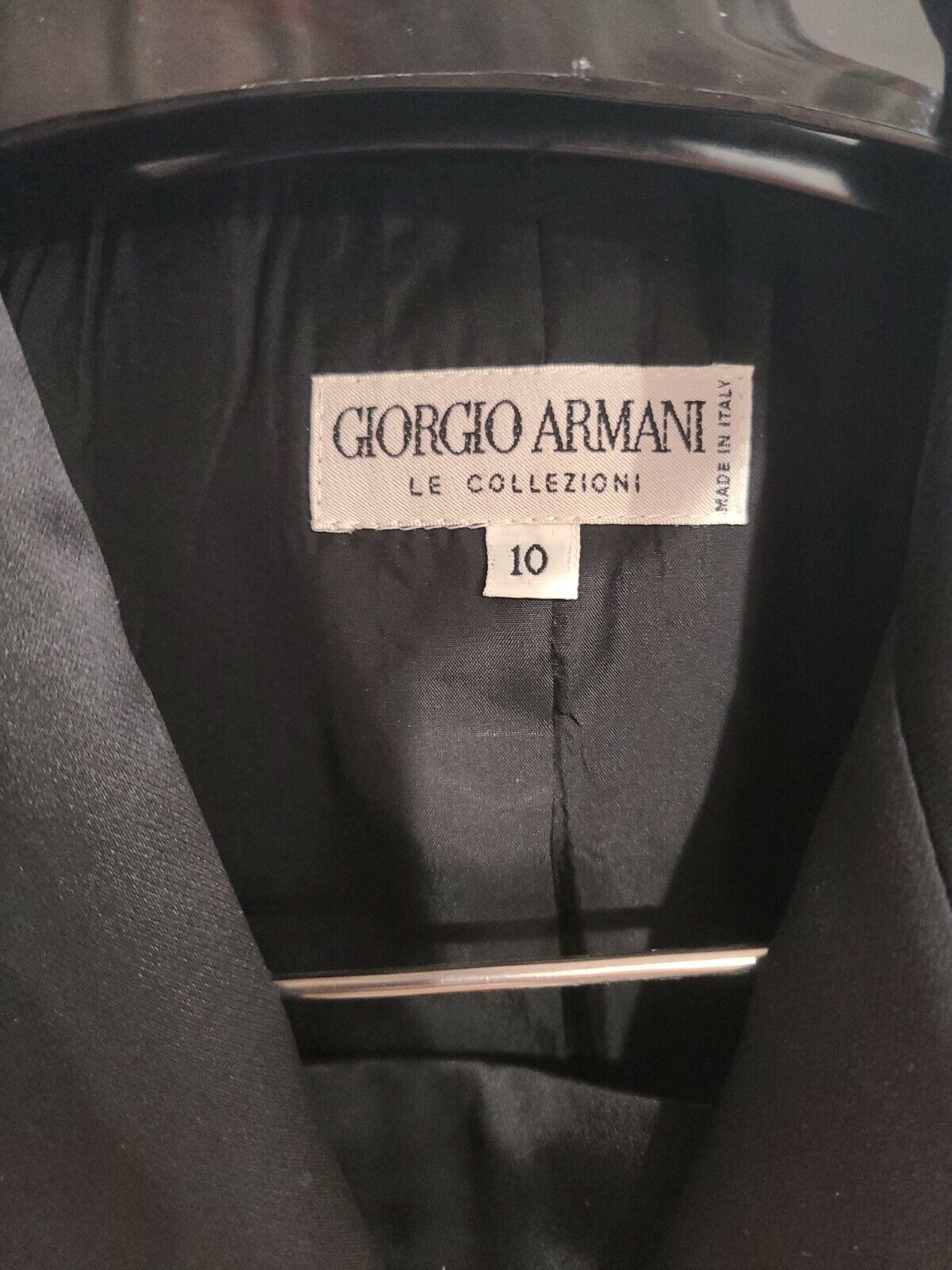 Vintage 90s Giorgio Armani Pant Suit Set, made in italy retro jacket 10  black
