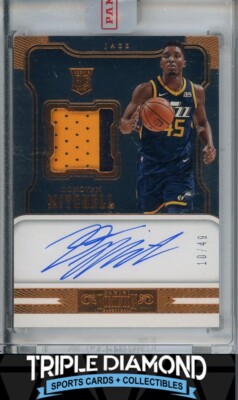 2017-18 Panini Dominion Donovan Mitchell Rookie Patch Auto #10/49