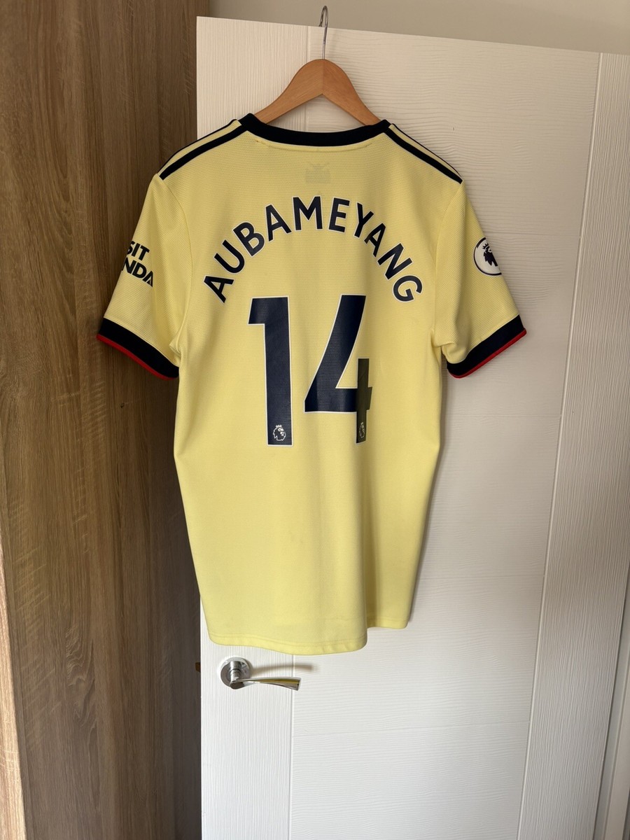 Arsenal 2021/22 Away Shirt Aubameyang 14 Large UK