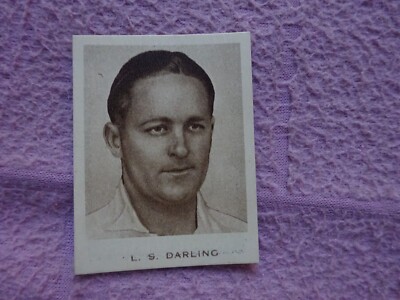 DUDGEON & ARNELL PATROL - AUSTRALIAN TEST CRICKET TEAM 1934 # 10 L DARLING VG/EX
