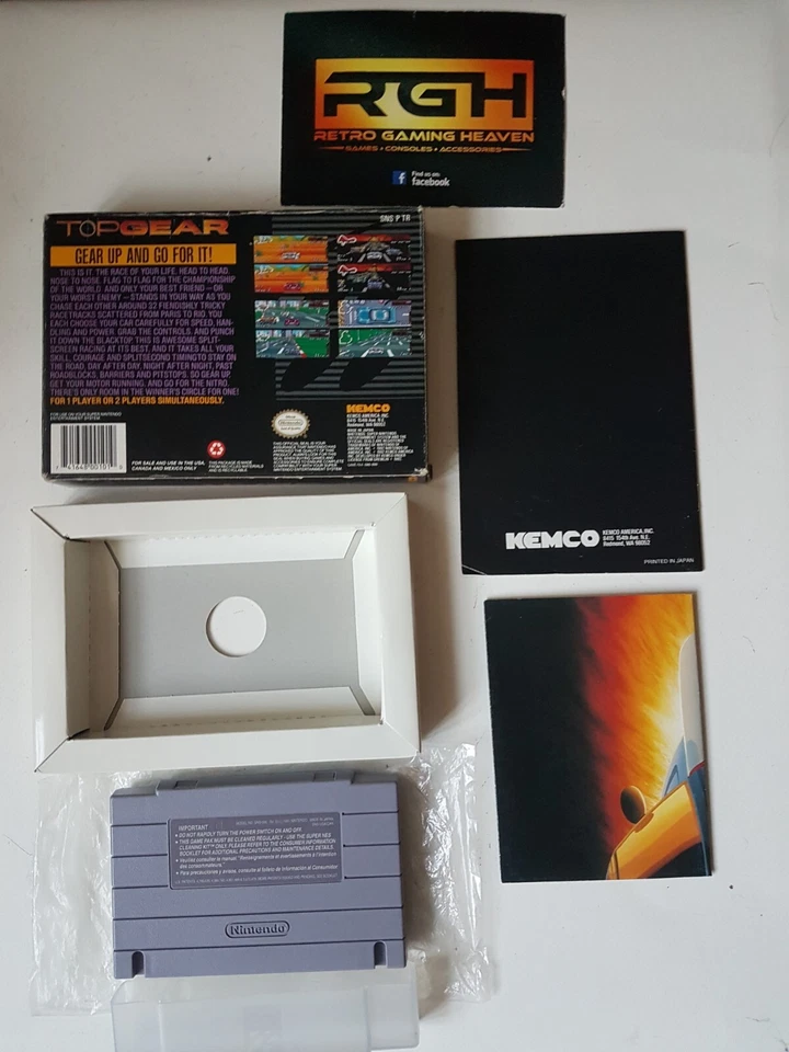 TOP GEAR SUPER NINTENDO USA SNES GAME COMPLETE VERY GOOD CON WITH POSTER - Image 2 of 4