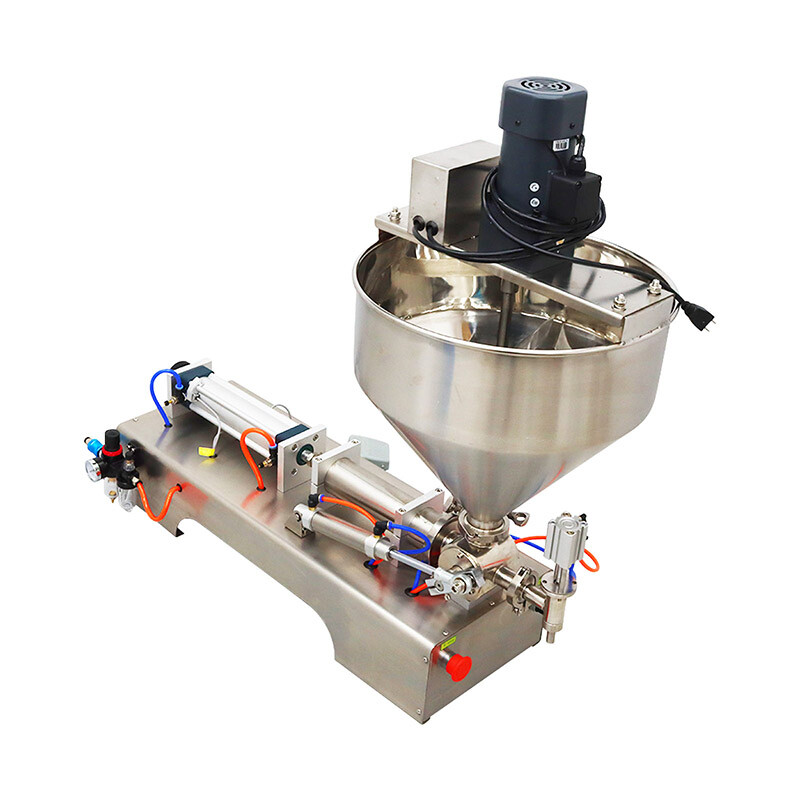 50-500ml Paste Filling Machine with Mixer Hopper Pneumatic filling machine
