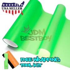 12"X84" Matte Glitter Green Tint Headlight Taillight Fog Light Vinyl Sticker