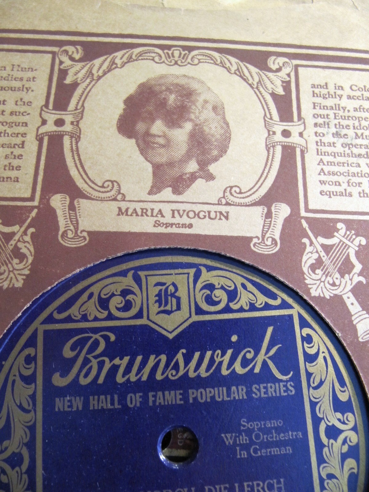 1922 Maria Ivogun Picture Sleeve Schubert Winterreise Die Post Hark The Lark 78 Ebay 1922 Maria Ivogun Picture Sleeve Schubert Winterreise Die Post Hark The Lark 78 Ebay