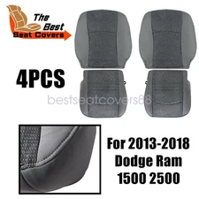 Gray Fabric SEAT COVER For 2013-2018 Dodge Ram 3500 4500 5500 Driver & Passenger
